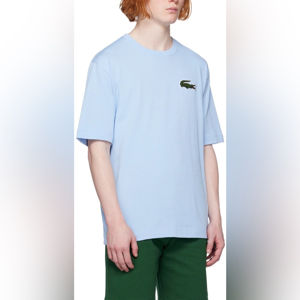 LACOSTE Unisex Loose Fit Large Crocodile Organic Cotton T-shirt-Size M-NWT